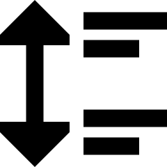 Paragraph Spacing Icon from Sharp Remix Set