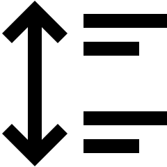 Paragraph Spacing Icon from Sharp Line Set