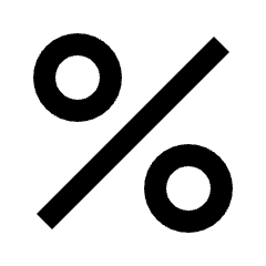 Percent Fill Icon from Sharp Fill - Streamline Material Set