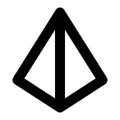 Pyramid Shape Icon from Outlined Line - Streamline Material Set
