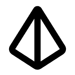 Pyramid Shape Icon from Rounded Line - Streamline Material Set