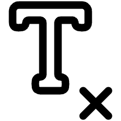 Remove Text Formatting Sentence Icon from Plump Line Set