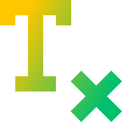 Remove Text Formatting Sentence Icon from Sharp Gradient Set