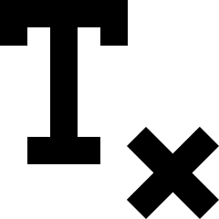 Remove Text Formatting Sentence Icon from Sharp Solid Set