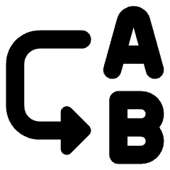 Replace Text Icon from Core Solid Set