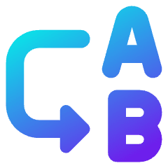 Replace Text Icon from Core Gradient Set