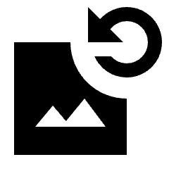 Rotate Image Ccw Fill Icon from Sharp Fill - Streamline Material Set