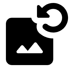 Rotate Image Ccw Fill Icon from Rounded Fill - Streamline Material Set