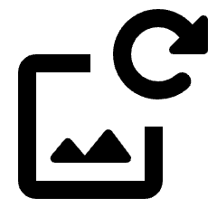 Rotate Image Cw Icon from Rounded Line - Streamline Material Set