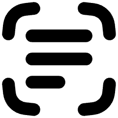 Scan Text Icon from Flex Solid Set