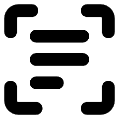 Scan Text Icon from Core Solid Set