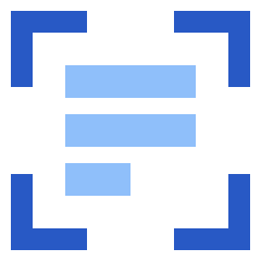 Scan Text Icon from Sharp Flat Set