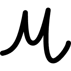 Script Font Icon from Core Line Set