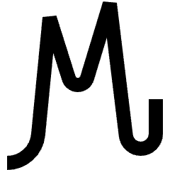 Script Font Icon from Sharp Line Set