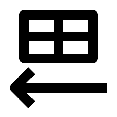 Sheets Rtl Icon from Outlined Line - Streamline Material Set