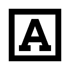 Slab Serif Icon from Sharp Line - Material Pro Set