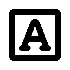 Slab Serif Icon from Rounded Line - Material Pro Set