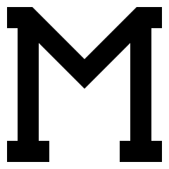 Slab Serif Font Icon from Sharp Solid Set