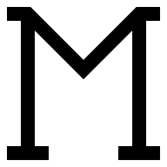 Slab Serif Font Icon from Sharp Line Set