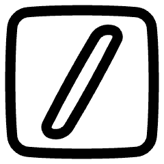 Slash Command Icon from Plump Line Set