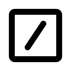 Slash Command Icon from Rounded Line - Streamline Material Set