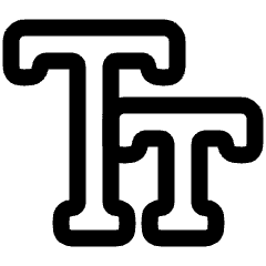 Small Caps Icon from Plump Line Set