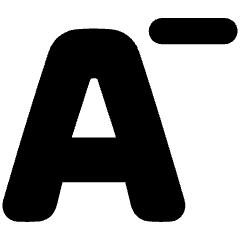 Smaller Text Minus Size Icon from Plump Solid Set
