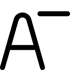 Smaller Text Minus Size Icon from Core Line Set