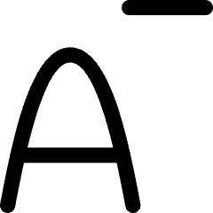 Smaller Text Minus Size Icon from Flex Line Set