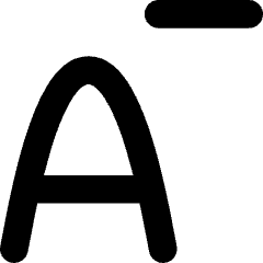 Smaller Text Minus Size Icon from Flex Solid Set
