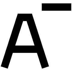 Smaller Text Minus Size Icon from Sharp Remix Set