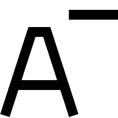 Smaller Text Minus Size Icon from Sharp Line Set