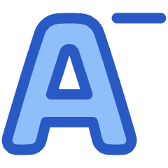 Smaller Text Minus Size Icon from Plump Duo Set