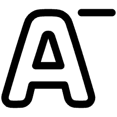 Smaller Text Minus Size Icon from Plump Line Set