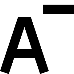 Smaller Text Minus Size Icon from Sharp Solid Set
