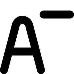 Smaller Text Minus Size Icon from Core Solid Set