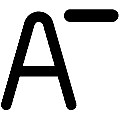 Smaller Text Minus Size Icon from Core Remix Set