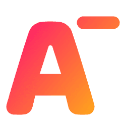 Smaller Text Minus Size Icon from Plump Gradient Set