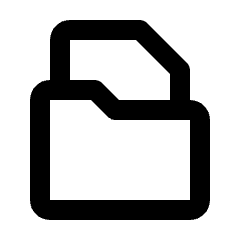 Snippet Folder Icon from Rounded Line - Streamline Material Set