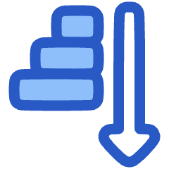 Sort Ascending Icon from Plump Duo Set