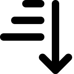 Sort Ascending Icon from Micro Line Set