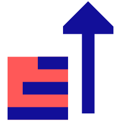 Sort Ascending Icon from Sharp Pop Set