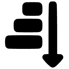 Sort Ascending Icon from Plump Solid Set