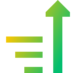 Sort Ascending Icon from Sharp Gradient Set