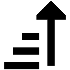 Sort Ascending Icon from Sharp Remix Set