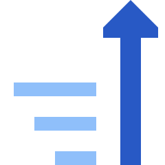 Sort Ascending Icon from Sharp Flat Set