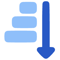 Sort Ascending Icon from Plump Flat Set
