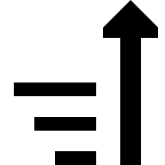 Sort Ascending Icon from Sharp Solid Set