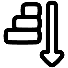 Sort Ascending Icon from Plump Line Set