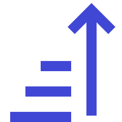 Sort Ascending Icon from Sharp Duo Set